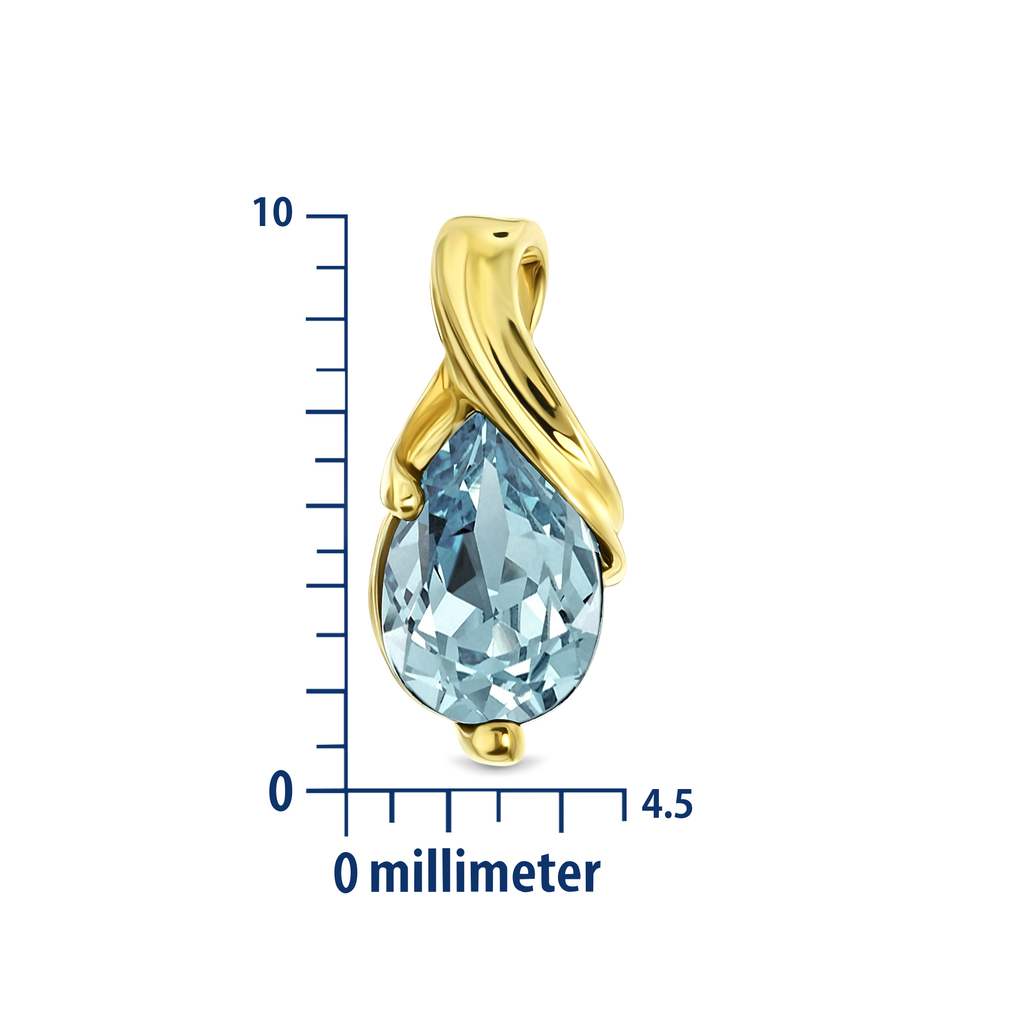 Miore Earrings orecchini oro giallo 9kt topazio blu