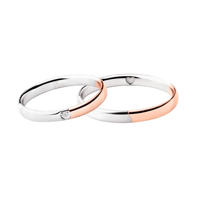 Polello Cuori Fedi Regalo di Cuore 1 fede oro diamante