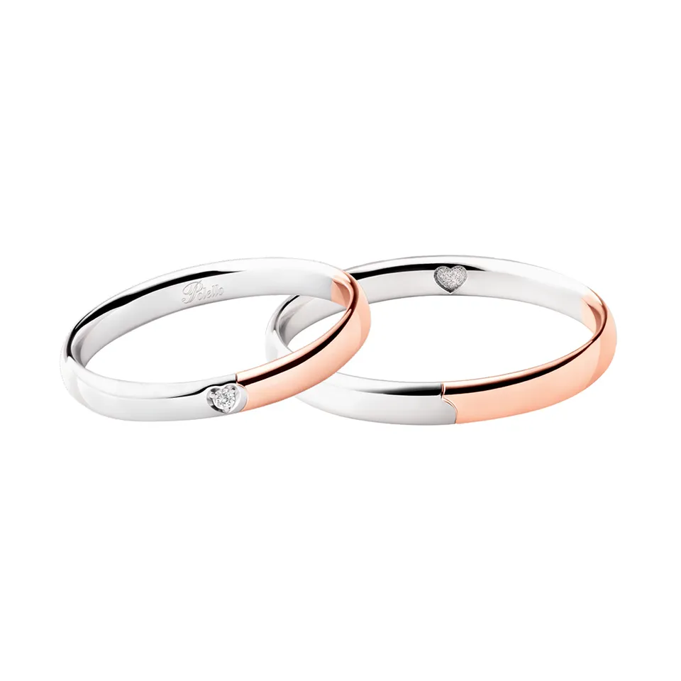 Polello Cuori Fedi Regalo di Cuore 1 fede oro diamante