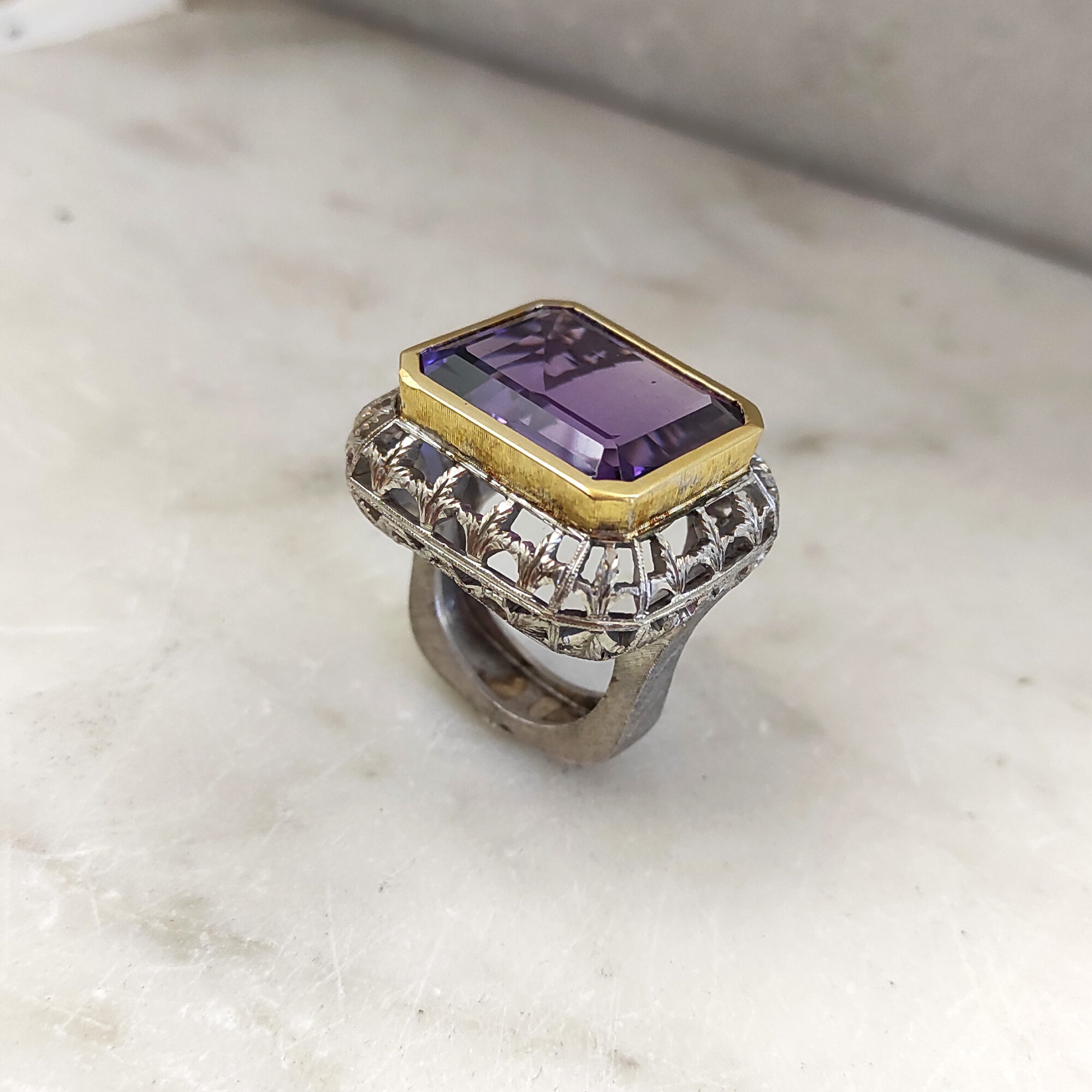 Jolly Jewels anello oro argento ametista 29 ct fiorentino