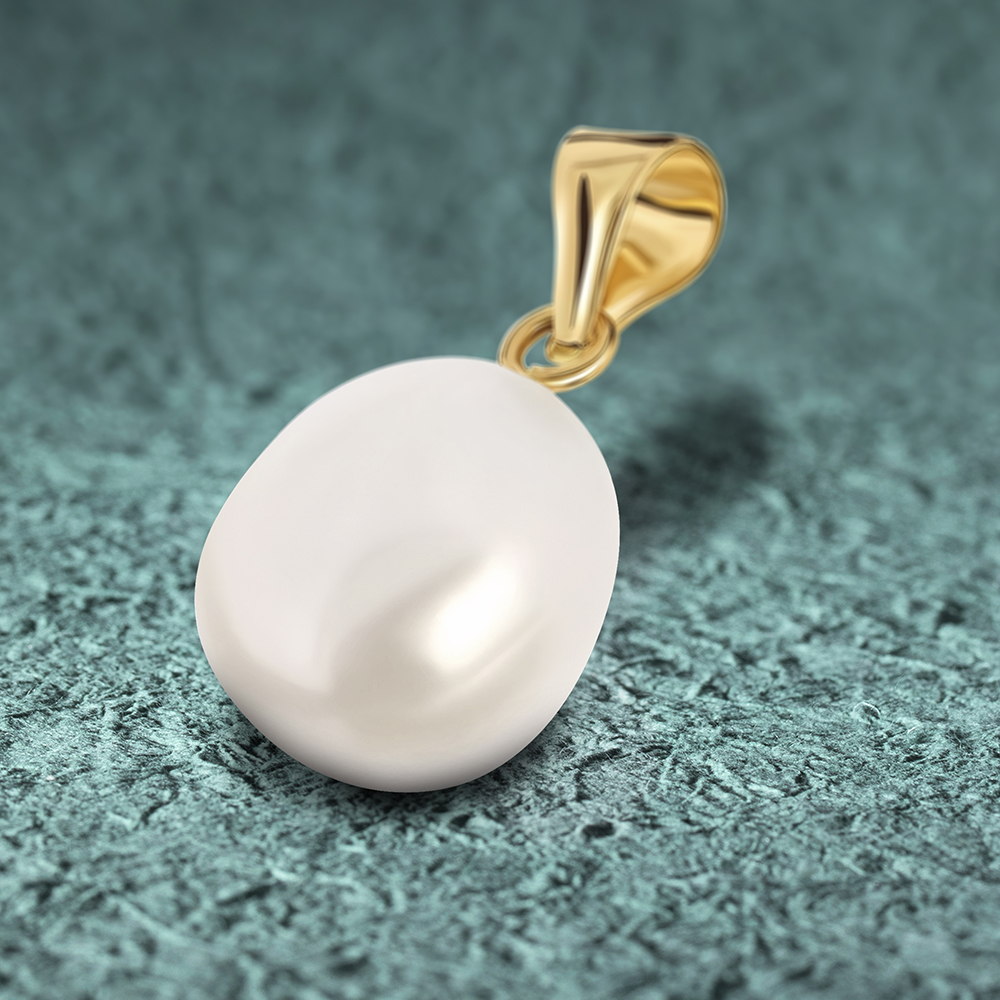 Miore Pendant Ciondolo Oro Giallo 14Kt Perla