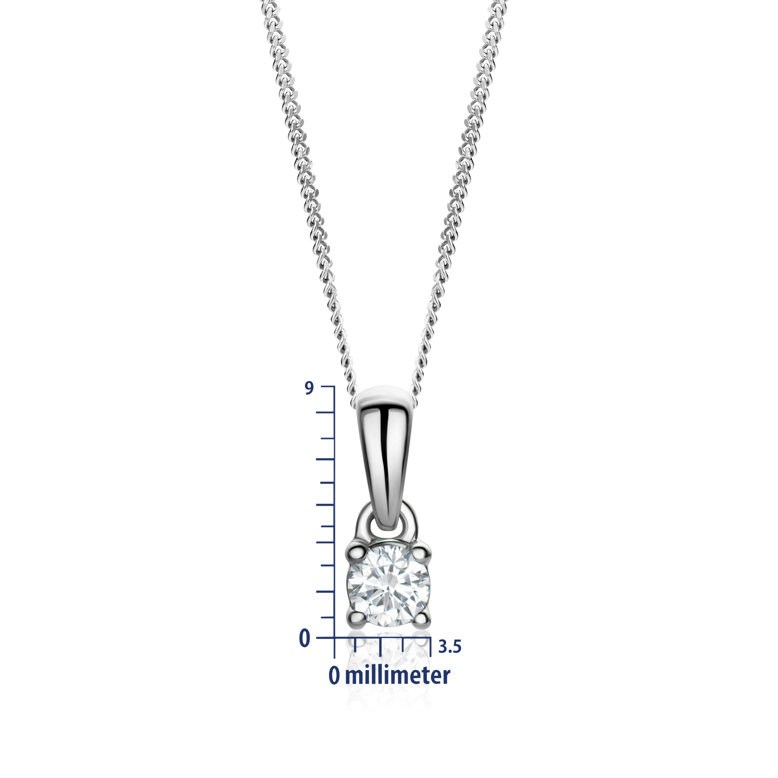 Miore Necklace Collana in Oro Bianco 14KT 585