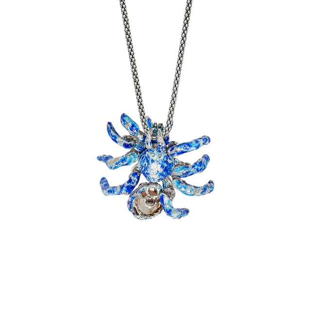 Giulia Iosco Sculpture Blue Tarantula collana donna