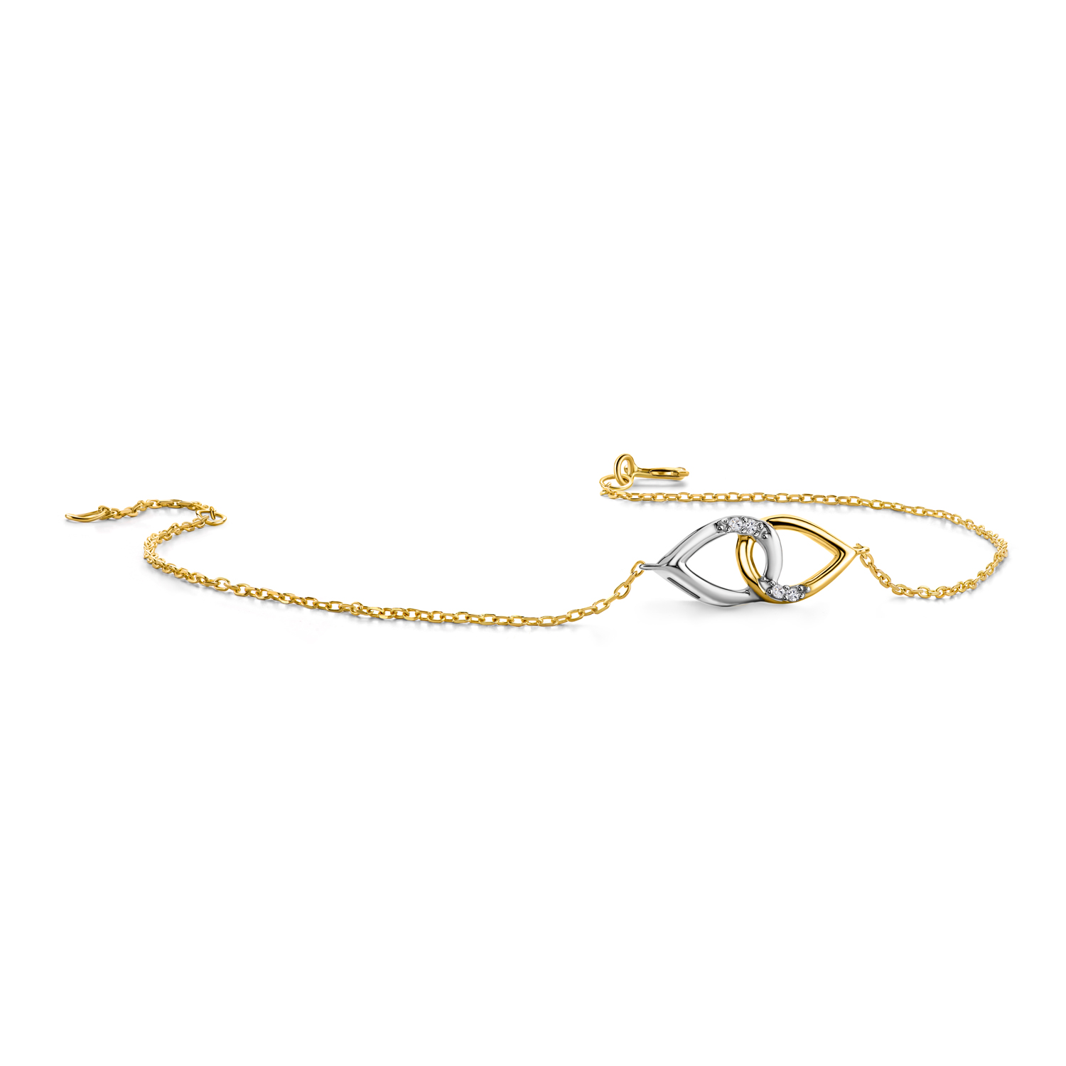 Miore Bracciale oro bicolore 9kt 2 colori