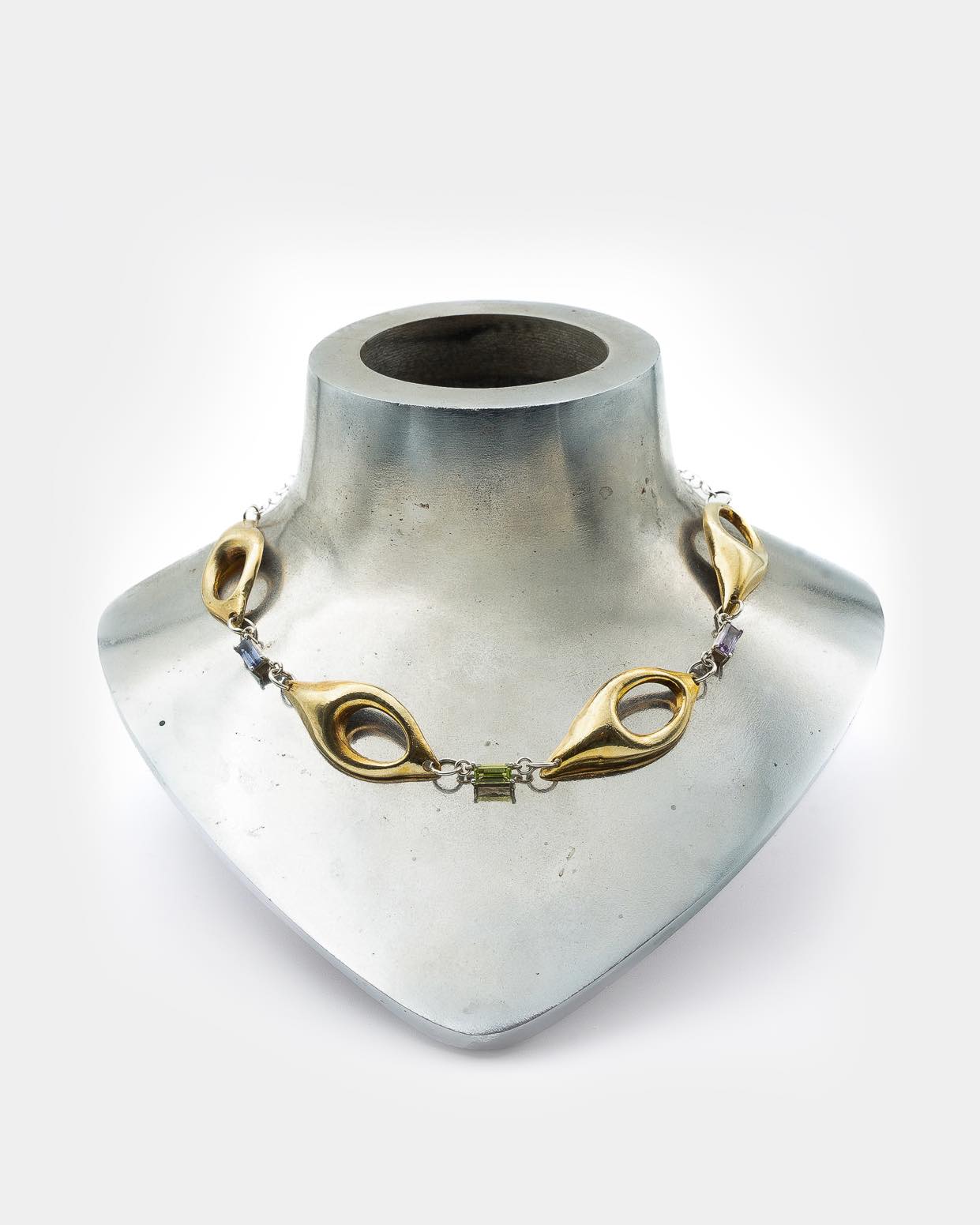 Voodoo Jewels Bold Shapes Leda Collana Bronzo Baguette