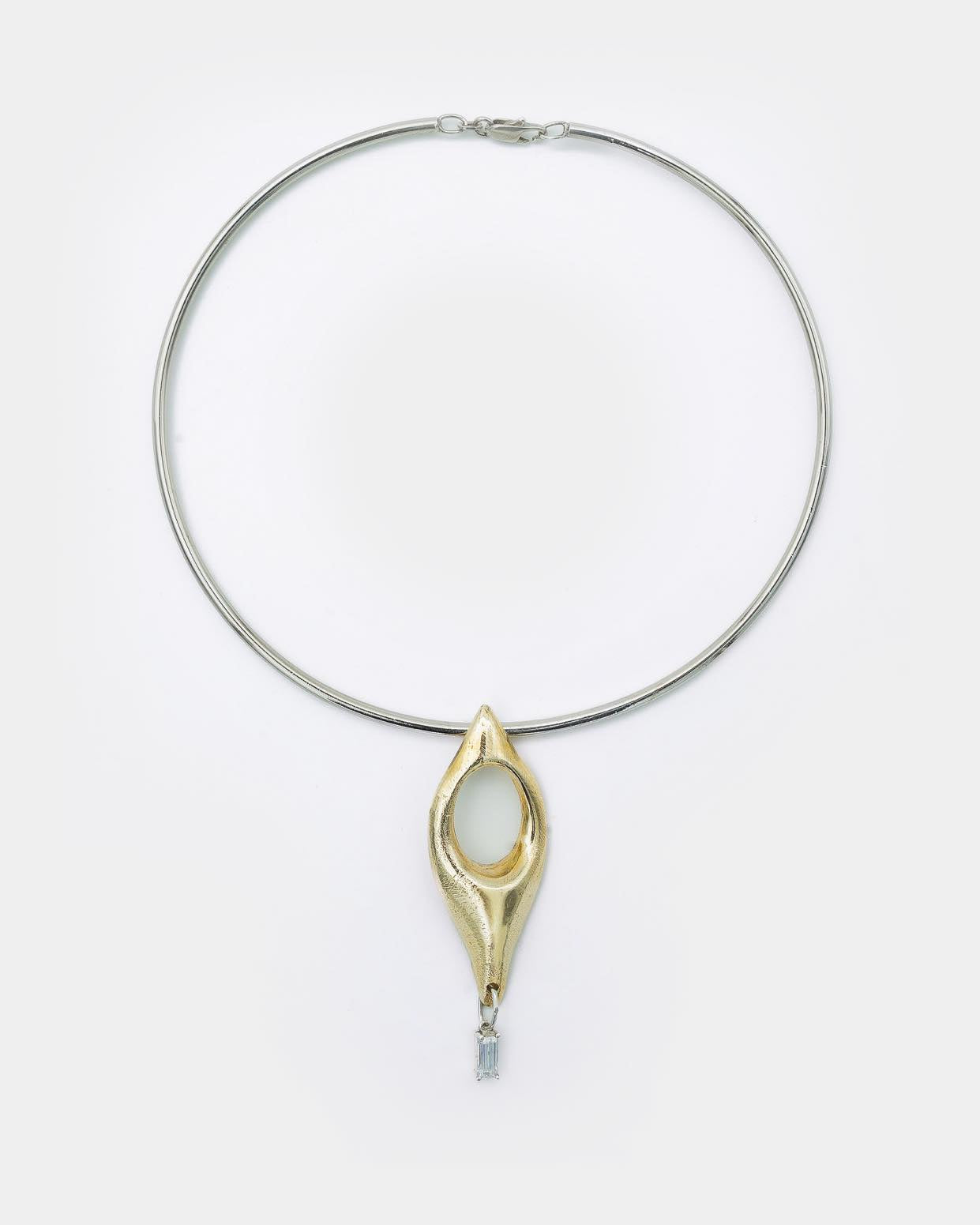 Voodoo Jewels Bold Shapes Leda collana choker zirconi baguette