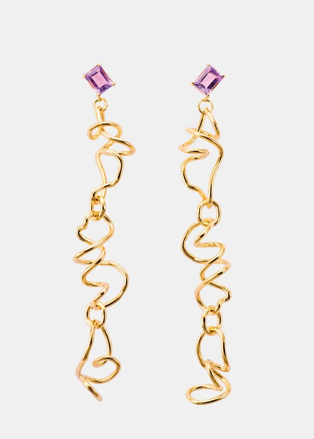 Voodoo Jewels Bold Shapes Raphiole orecchini ametista