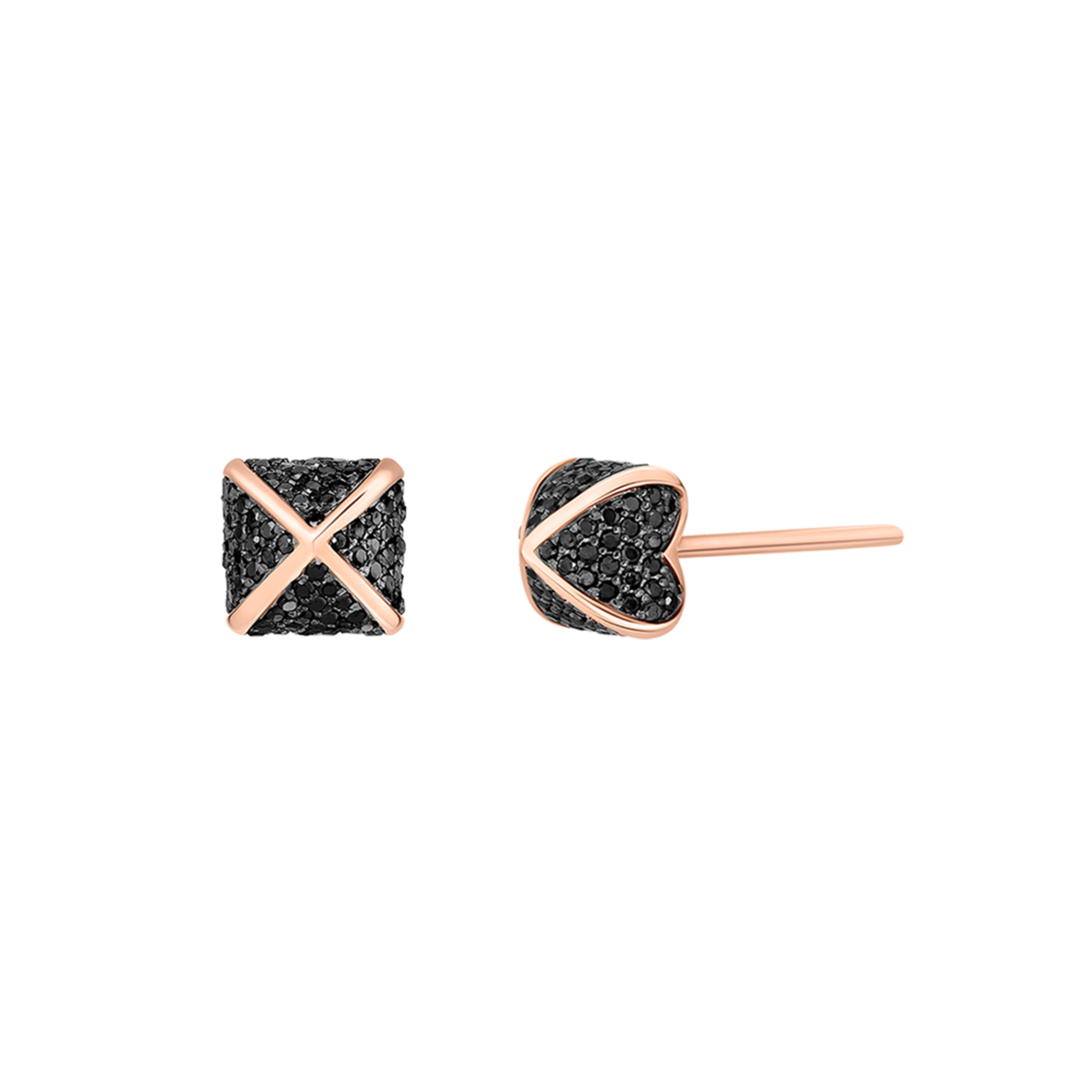 Korloff Korlove JL-JKVE04-PG orecchini oro rosa diamanti neri