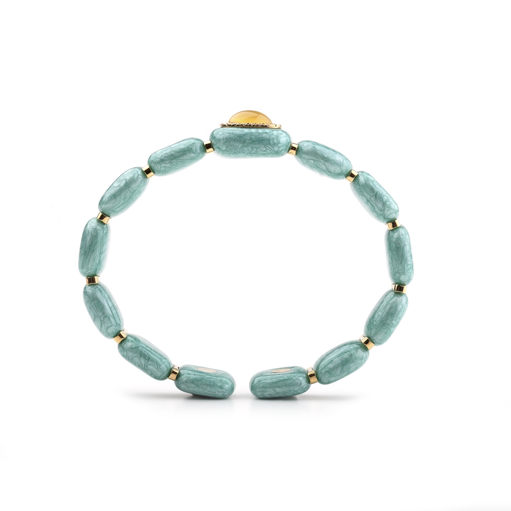 Noi Gioielli Firenze 1873 Mistica bracciale oro citrino smalto verde