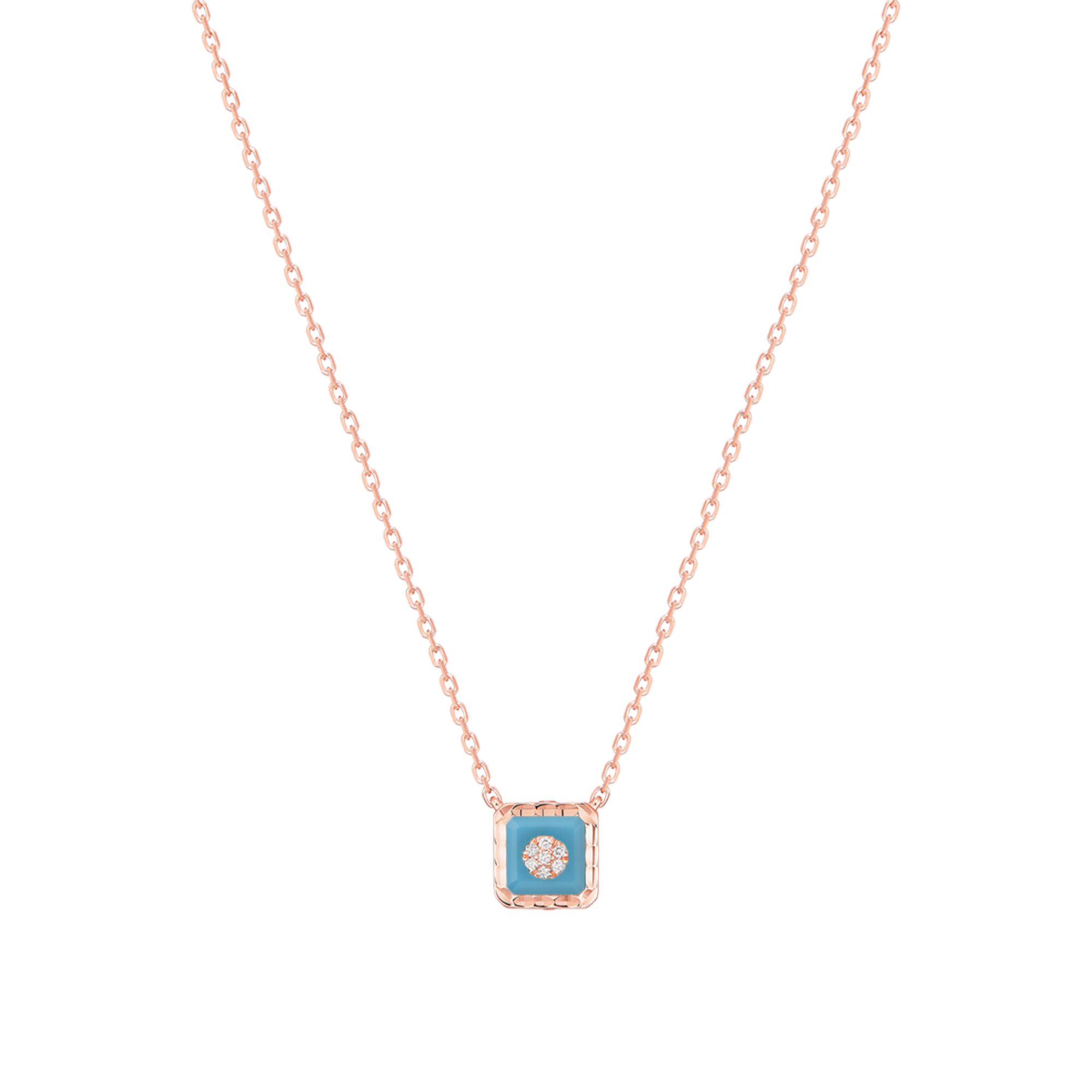 Korloff Je Play JJPP01 collana oro rosa turchese diamanti