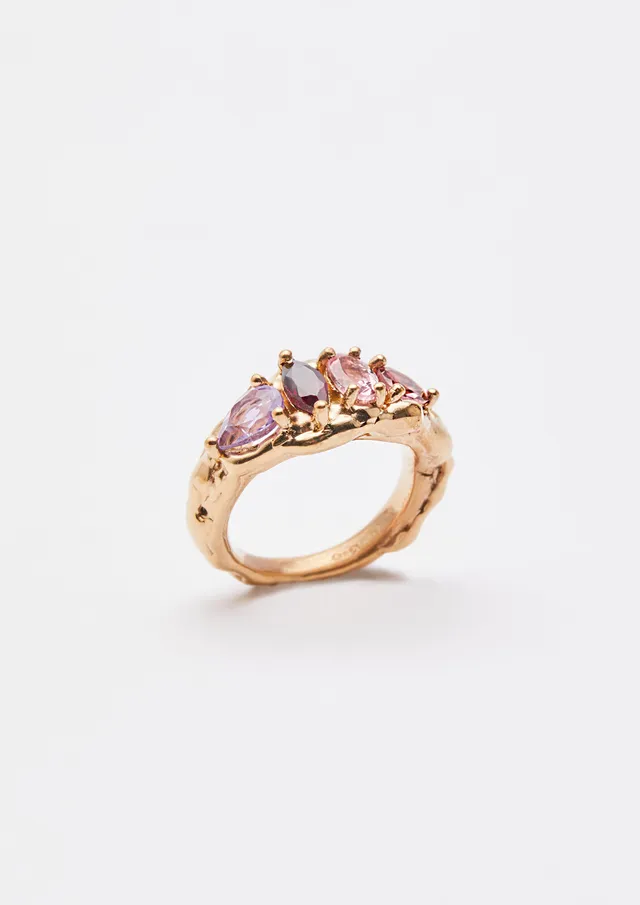 Voodoo Jewels Bold Shapes Afia anello tormalina taglia M