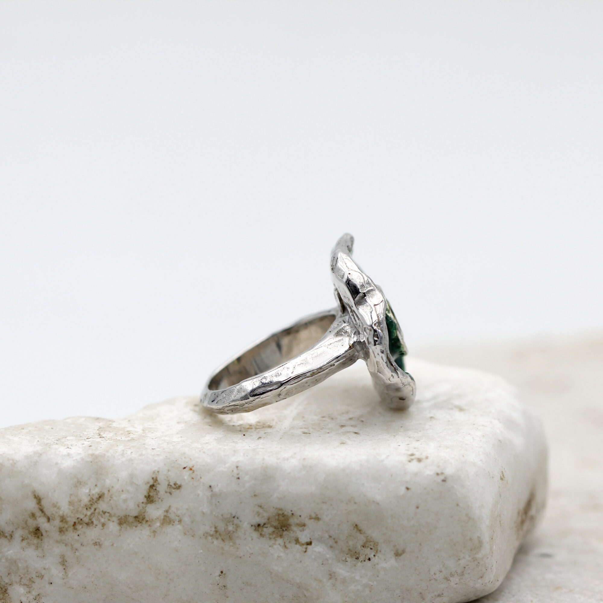Anna Gioielli Winter Flower Anello Argento Peridoto Verde 21 mm