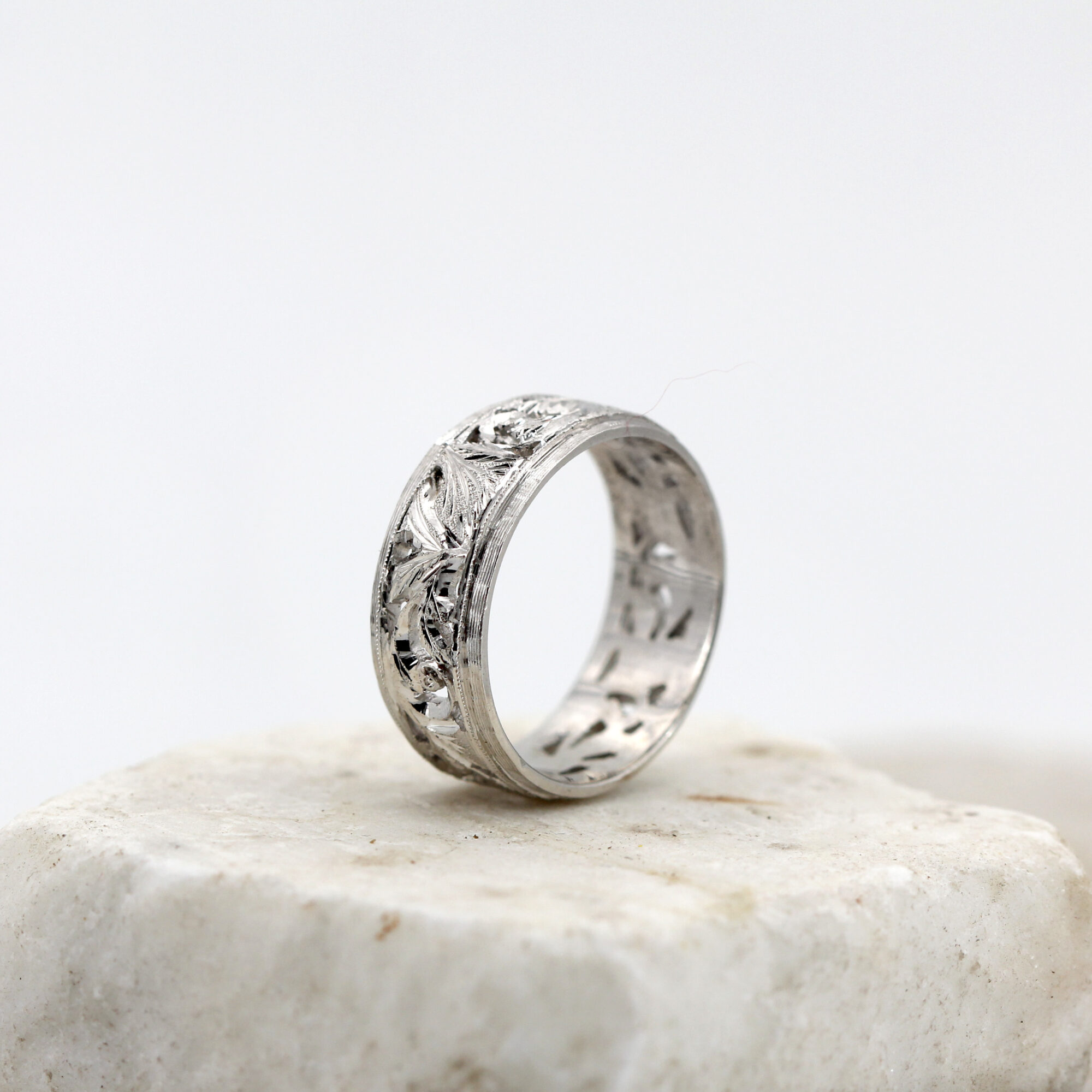 Anna Gioielli Anelli Anello Fascia Floreale Argento 925 Traforato