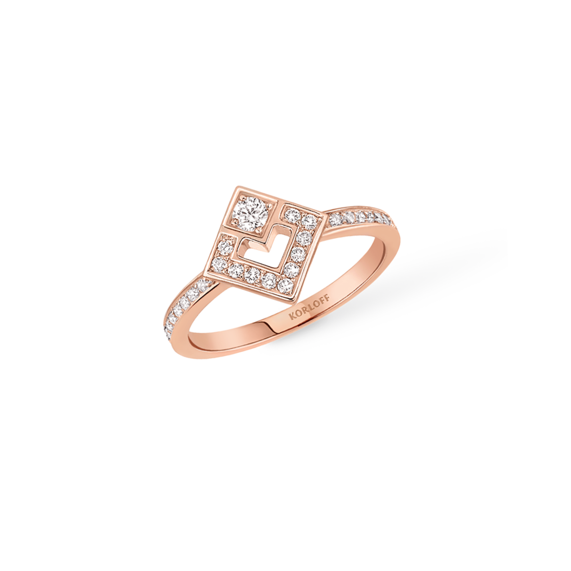 Korloff Eclat JER02 anello oro rosa diamanti