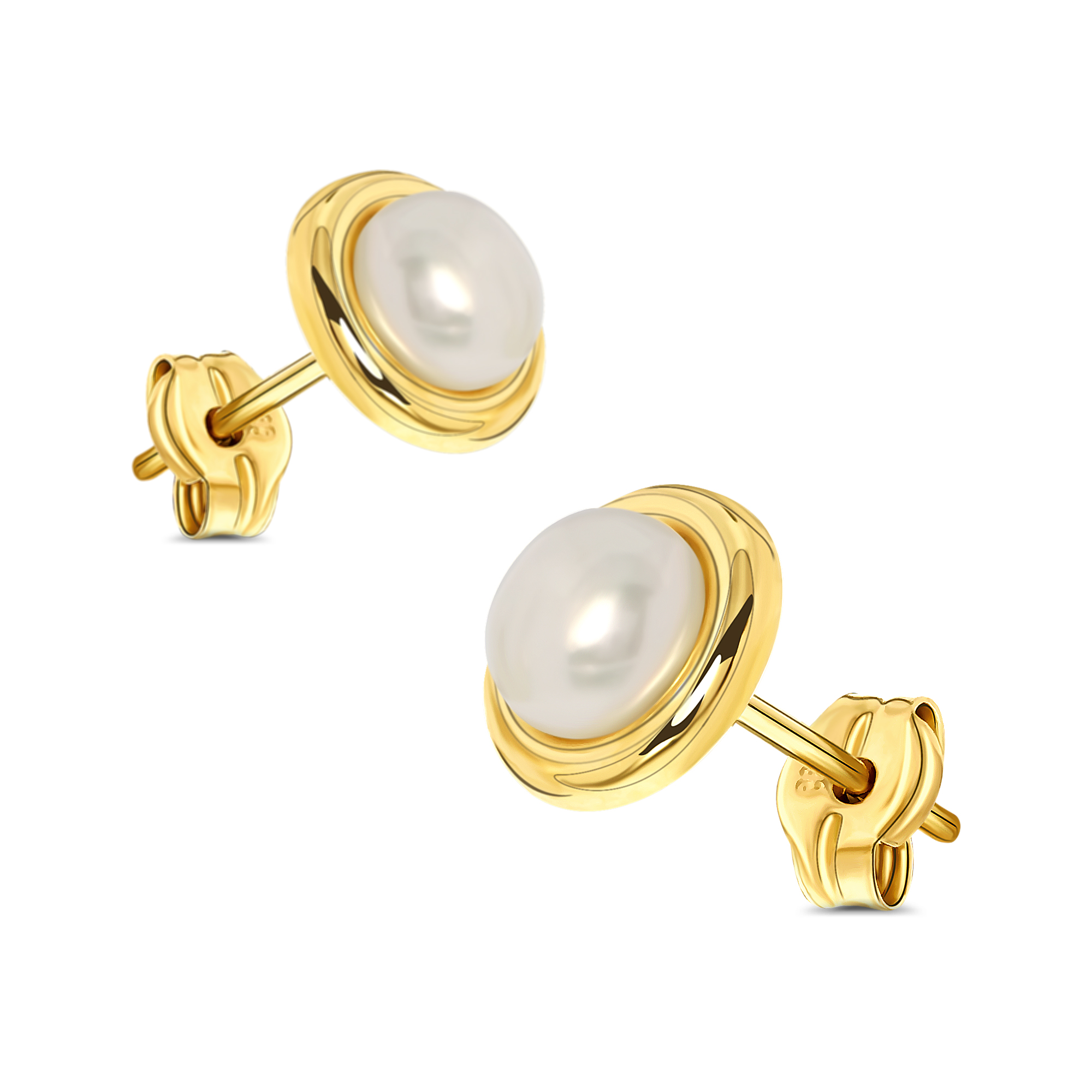 Miore Earrings orecchini oro giallo 14kt perla