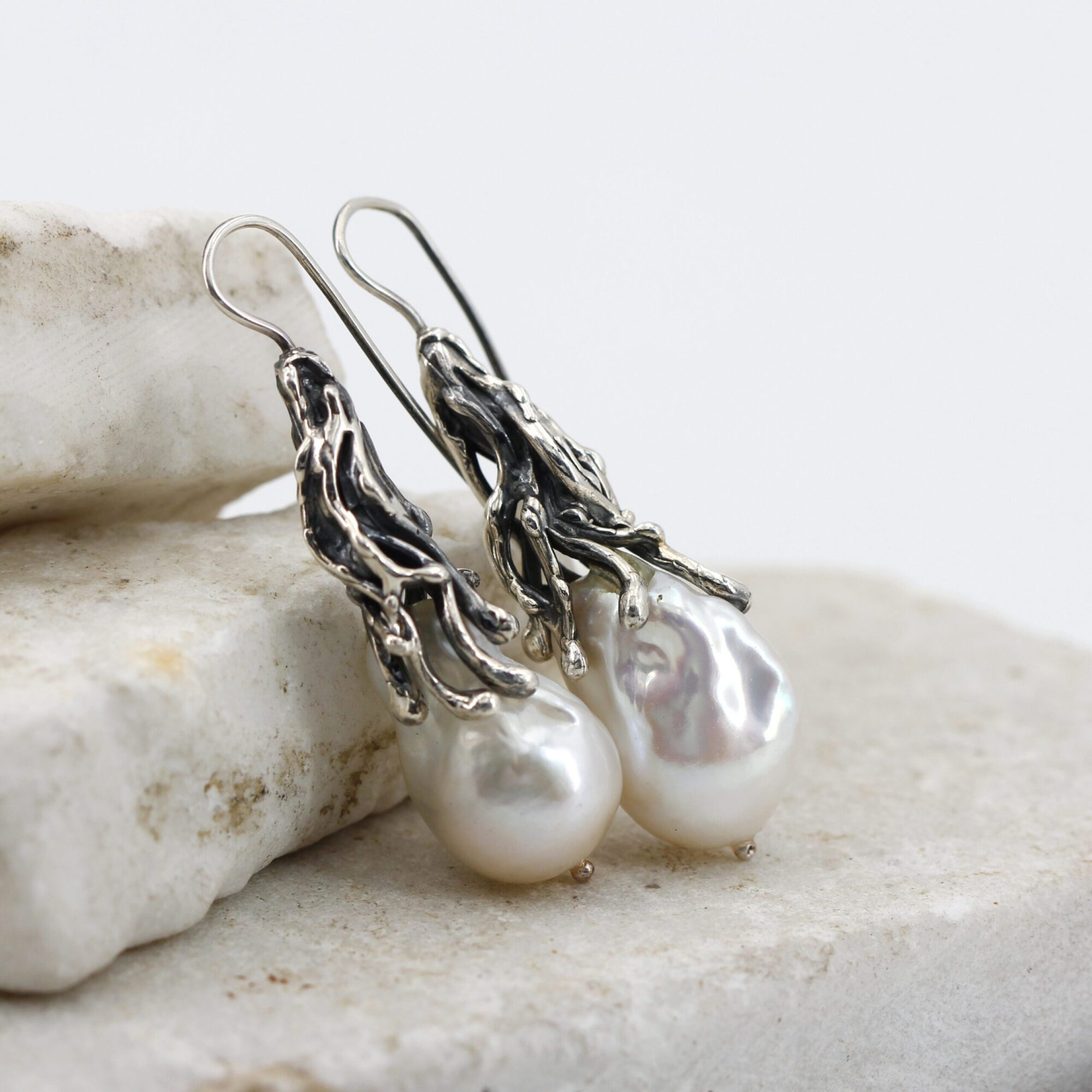 Anna Gioielli Orecchini perle barocche argento 15x20 mm