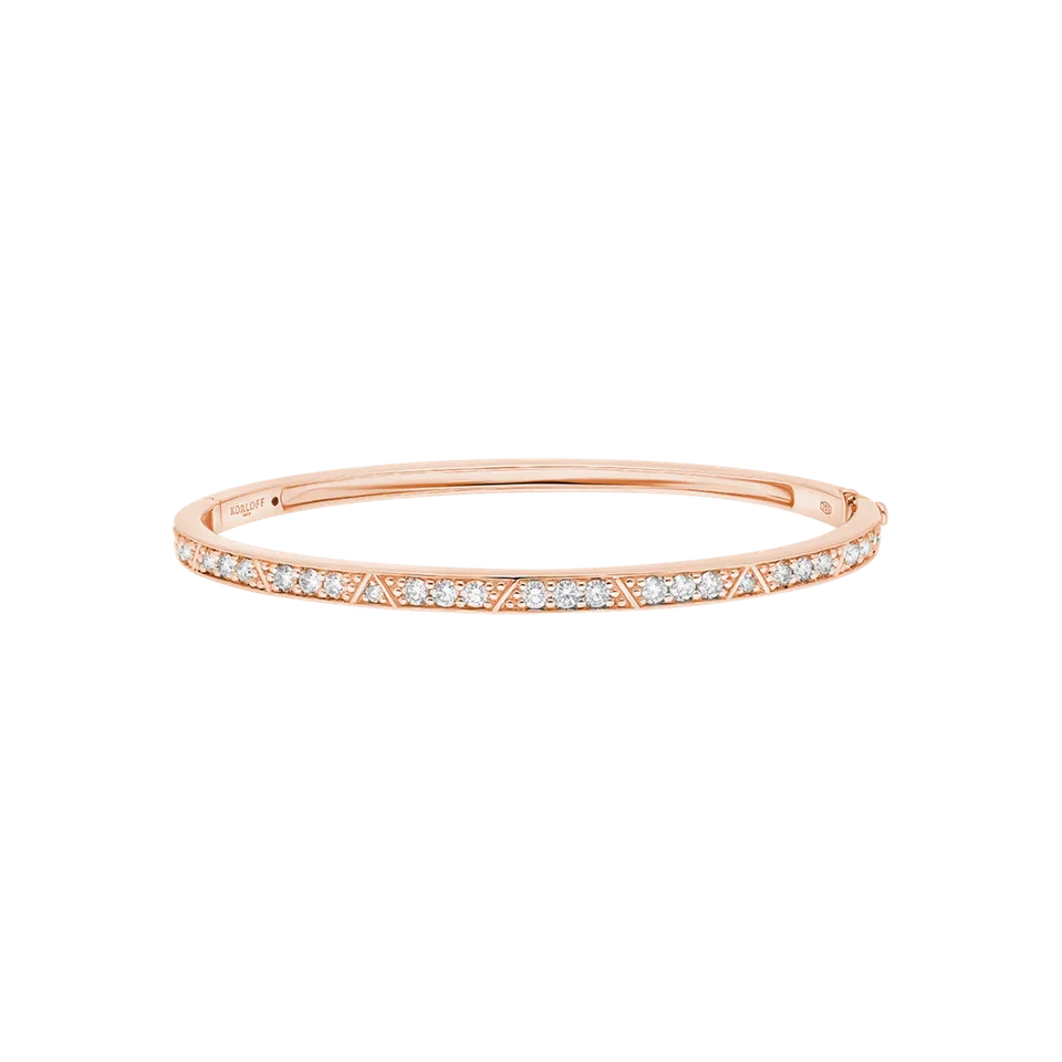 Korloff Éclat JL-JEB06 bracciale rigido oro rosa diamanti 16 cm