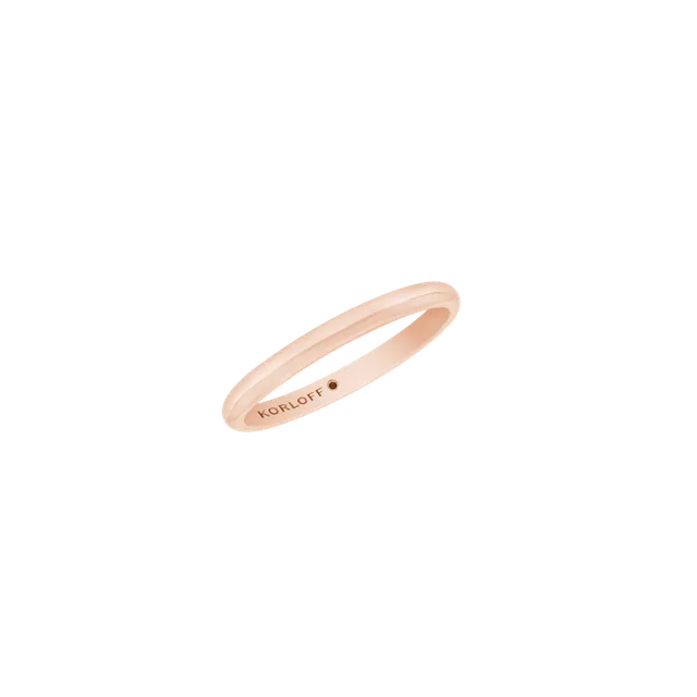 Korloff Alliance Jonc Parisien 2mm anello oro rosa