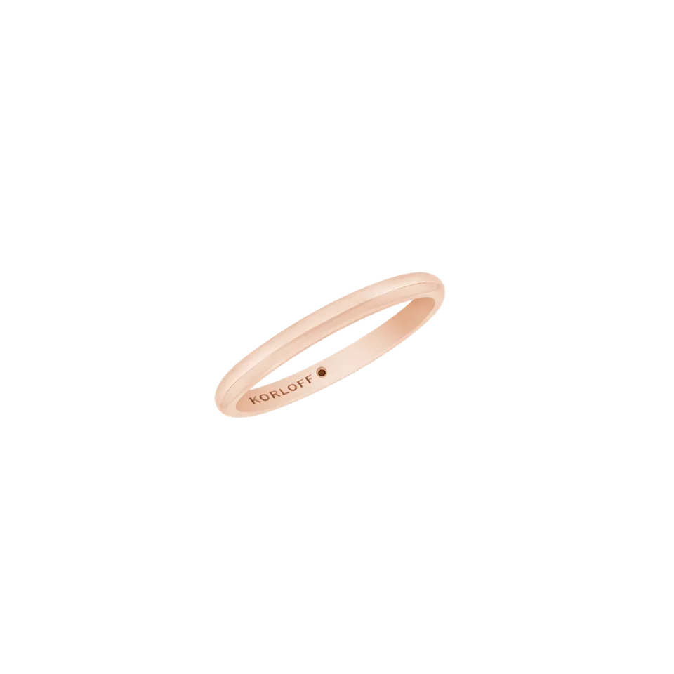 Korloff Alliance Jonc Parisien 2mm anello oro rosa