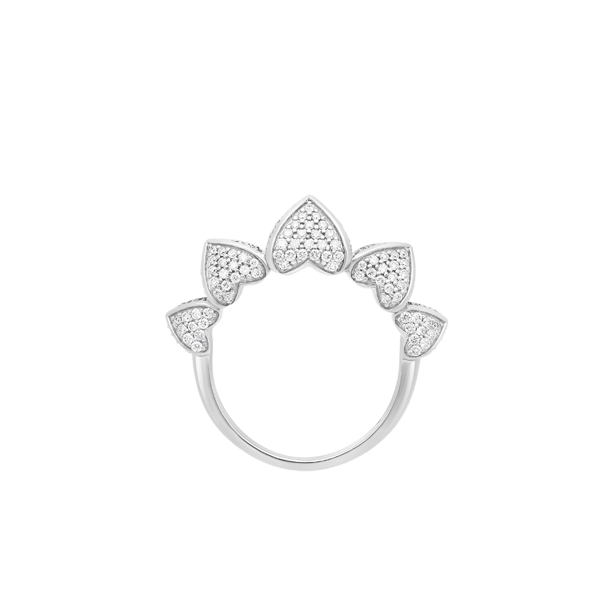 Korloff Korlove JL-JKVR05-WG/D anello oro bianco 5 cuori diamanti