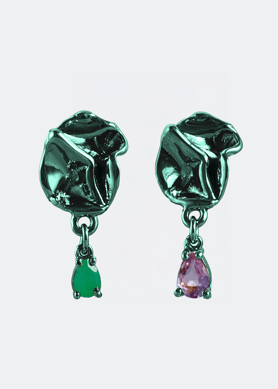 Voodoo Jewels Mini Color Izamal orecchini bronzo viola