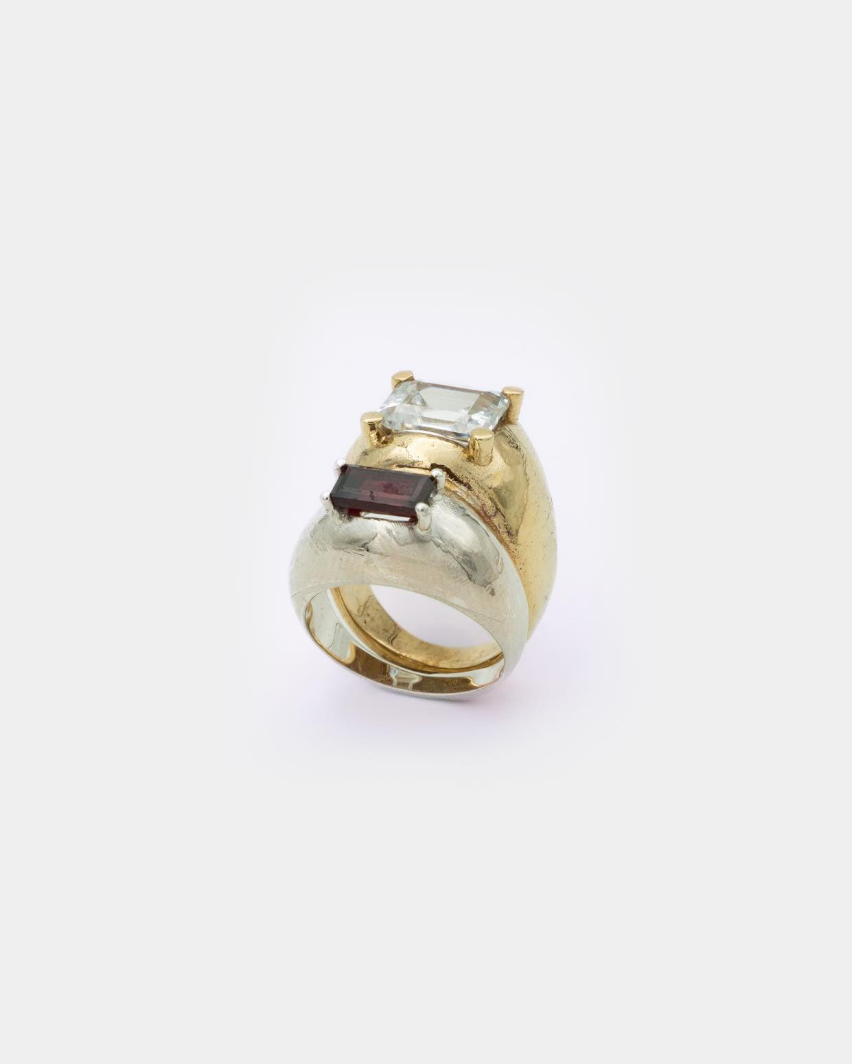 Voodoo Jewels Rhea anello argento zircone granato