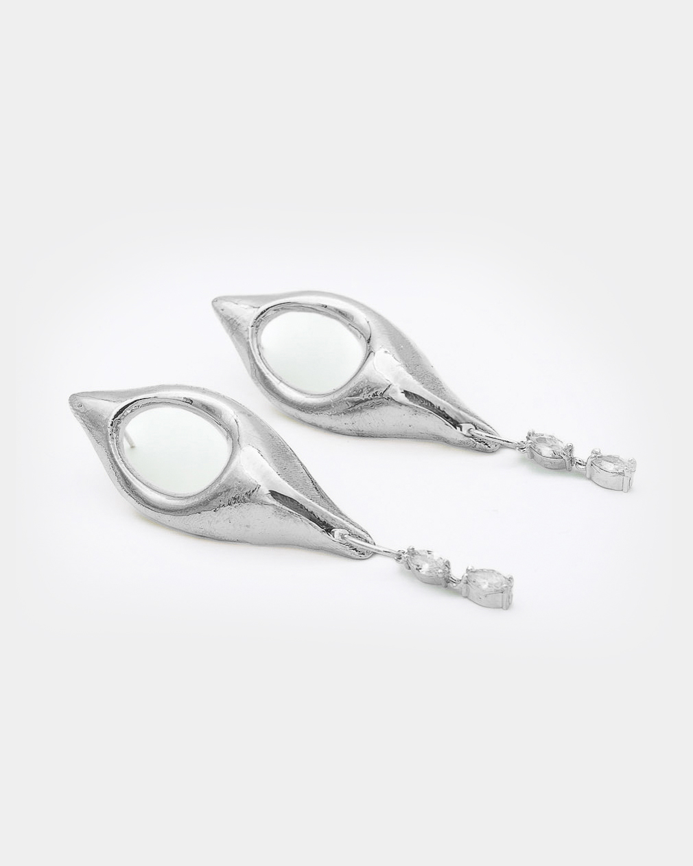 Voodoo Jewels Bold Shapes Ananke Orecchini Argento Zirconi