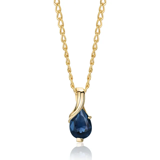 Miore Necklace Collana Oro Giallo 9Kt Zaffiro
