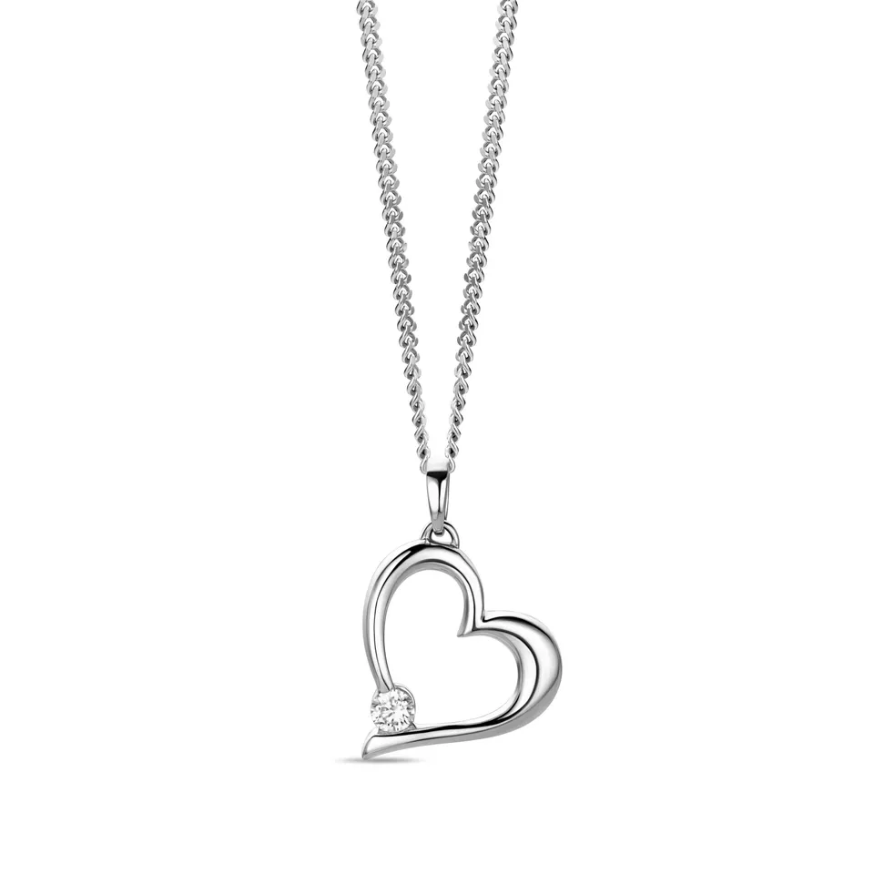 Miore Necklace 9KT Collana Oro Bianco Zirconia Cubica
