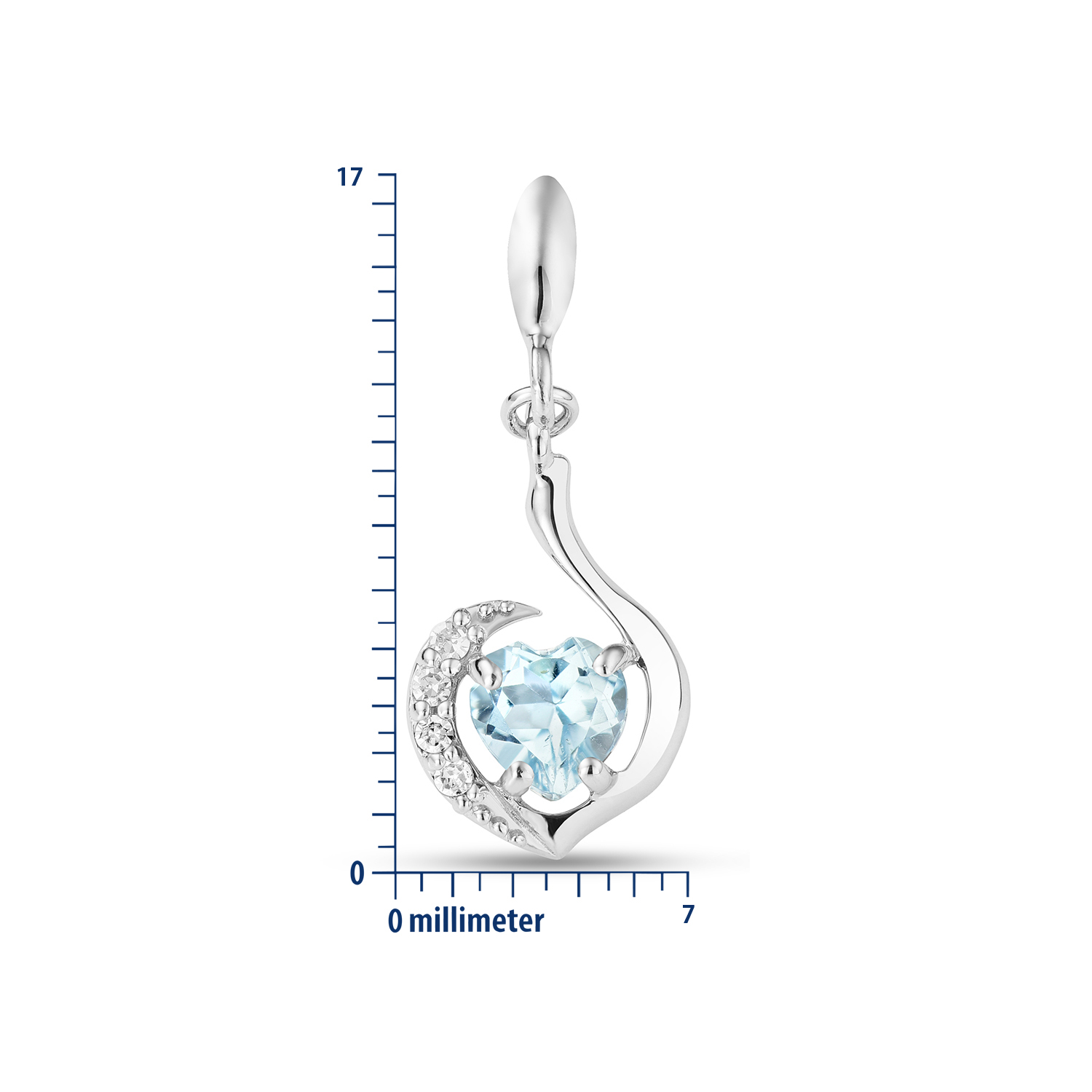 Miore Orecchini Oro Bianco 9Kt Topazio Blu