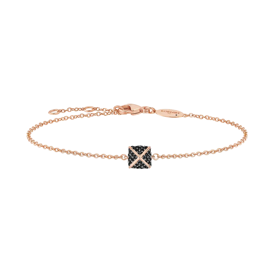 Korloff Korlove JL-JKVB01-PG/BD bracciale oro rosa diamanti neri