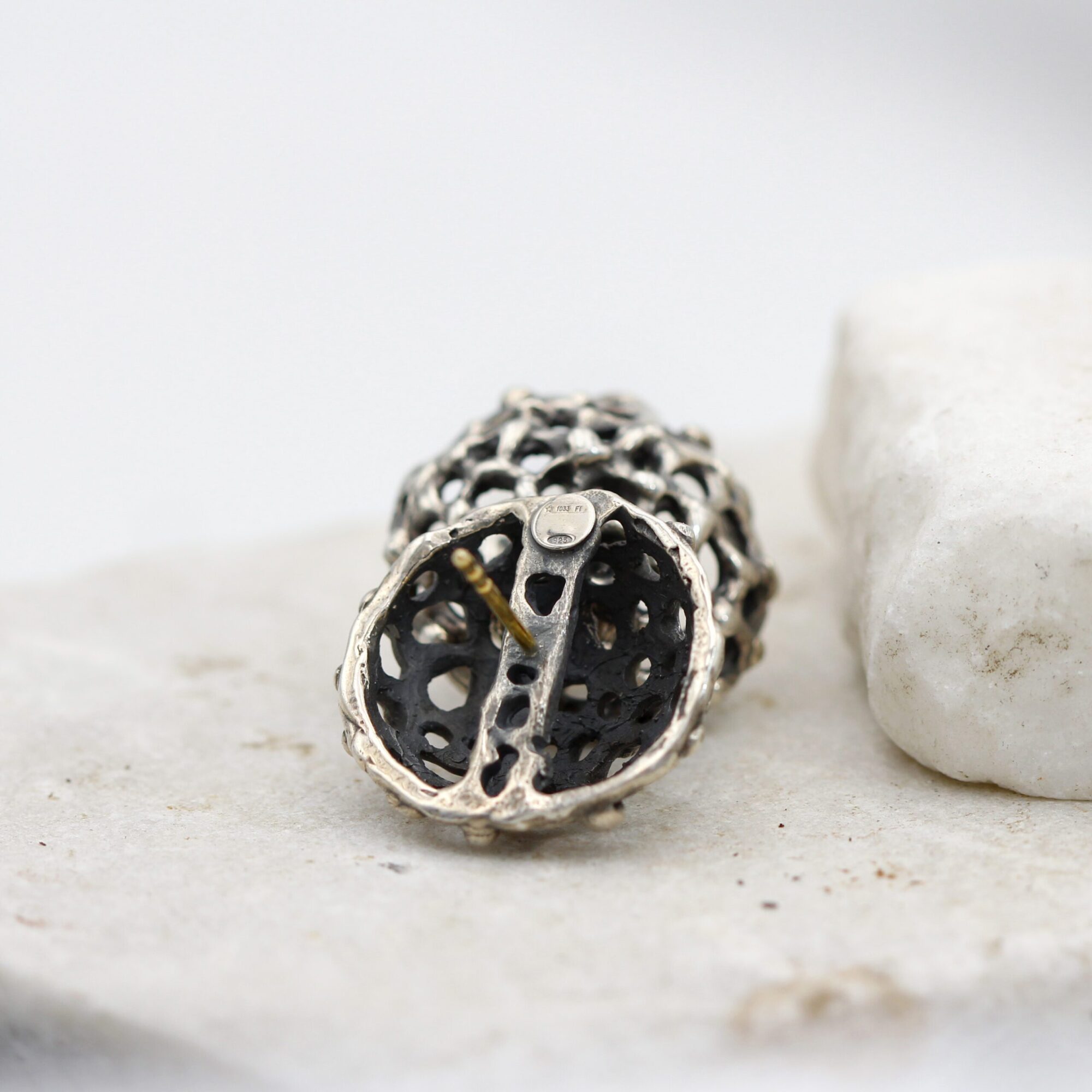 Anna Gioielli Collezione Marte Orecchini Argento Sfera Oro
