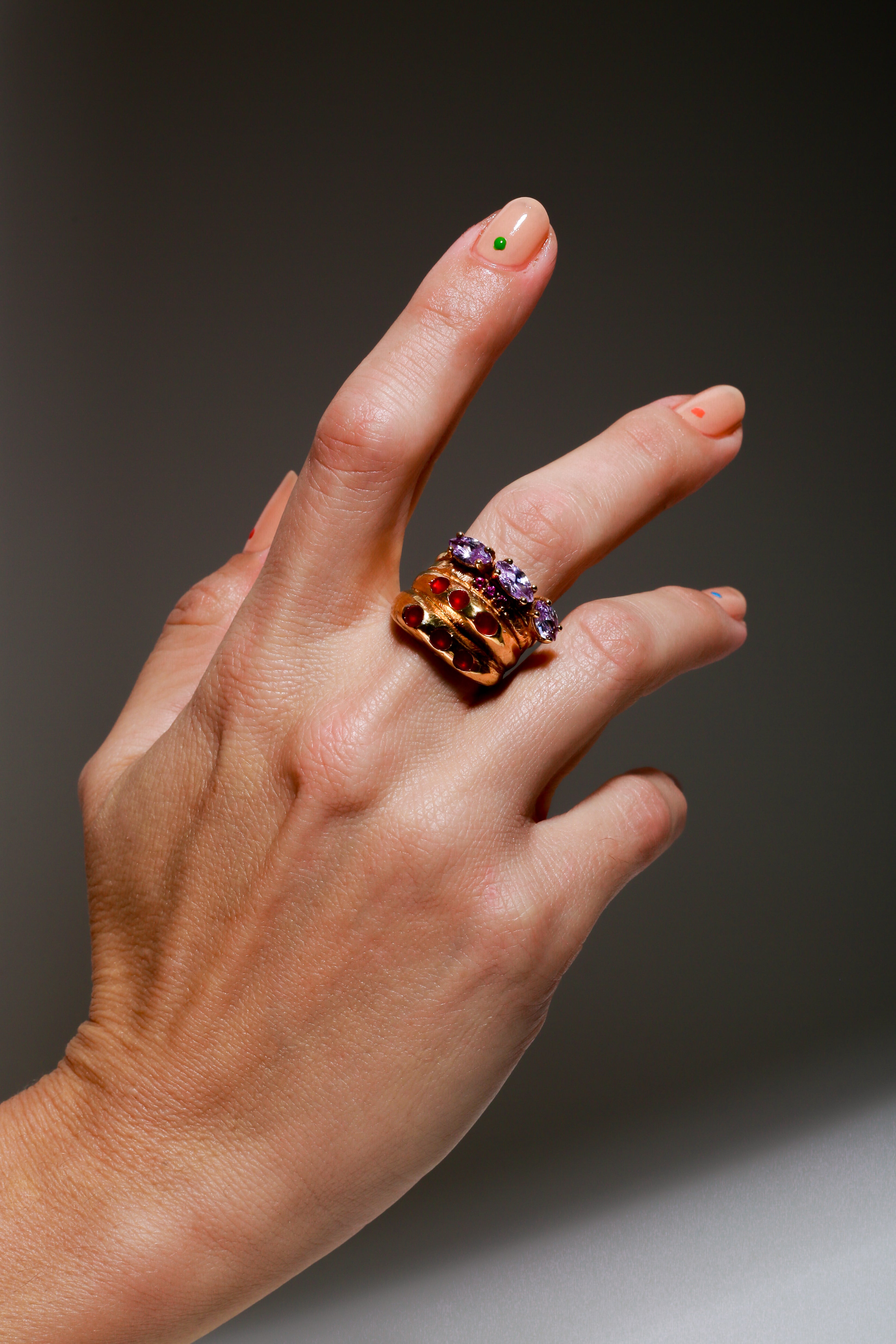 Voodoo Jewels Bold Shapes Sethla Ring anello pietre tonde