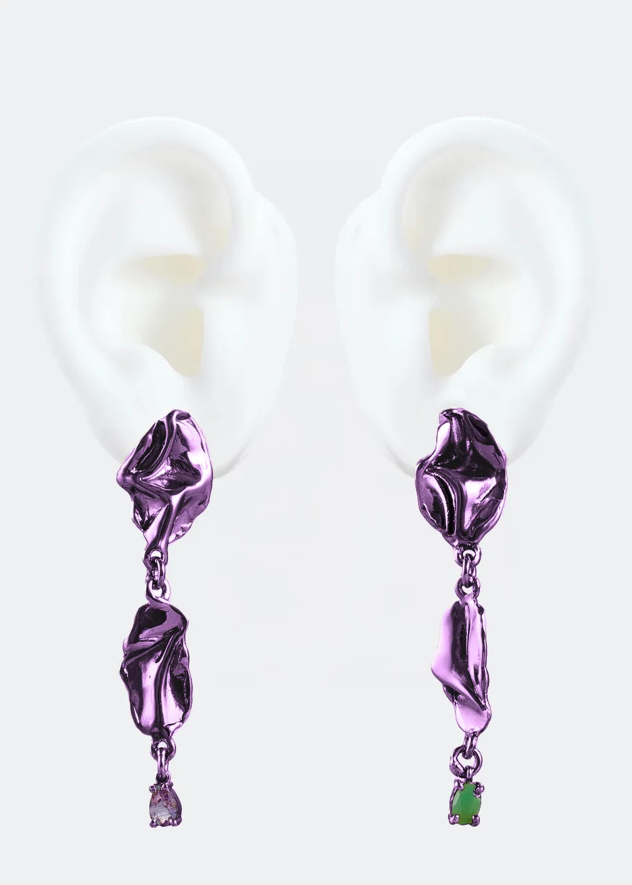 Voodoo Jewels Mini Color Acapulco orecchini bronzo viola