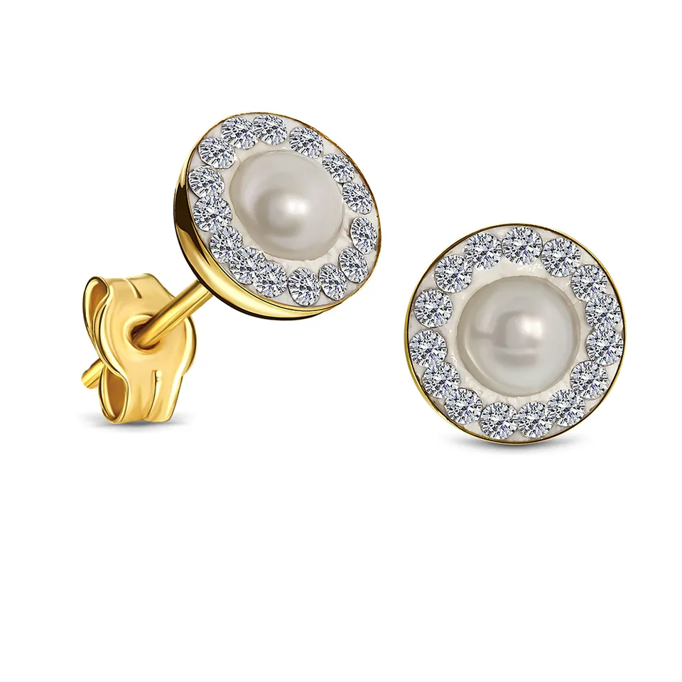 MIORE Orecchini oro giallo 9kt perla coltivata acqua dolce