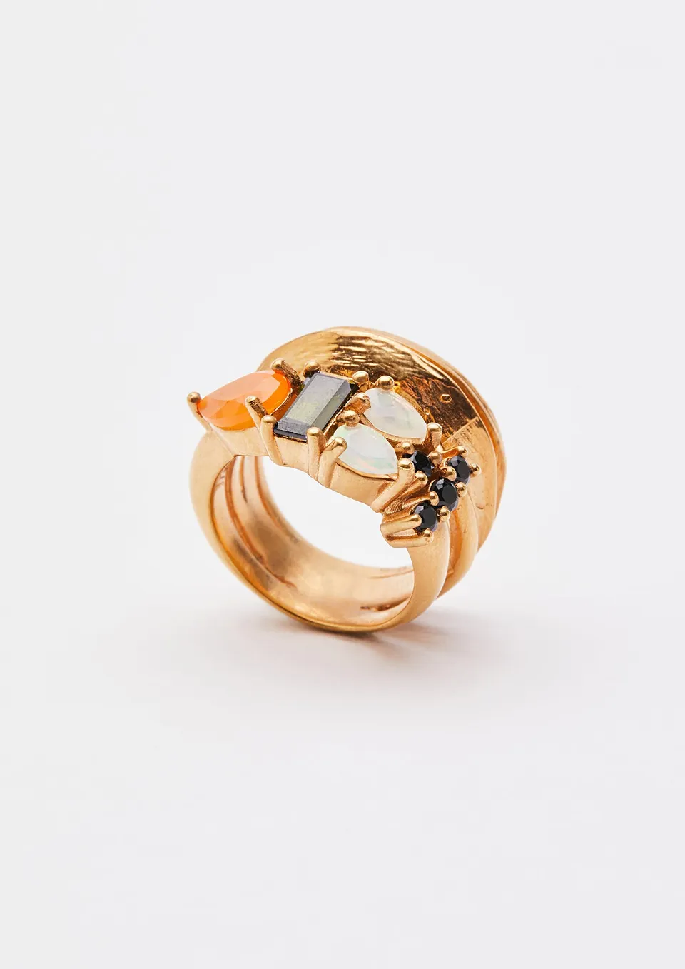 Voodoo Jewels Bold Shapes Lala anello oro corniola tormalina