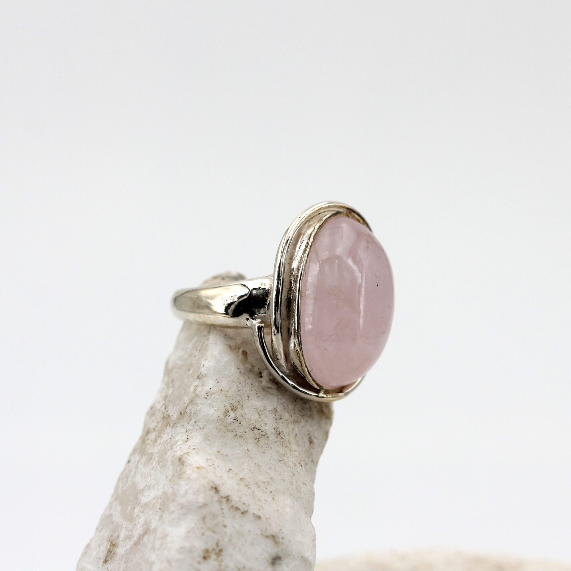 Anna Gioielli Anelli Anello Argento Morganite Cabochon Rosa