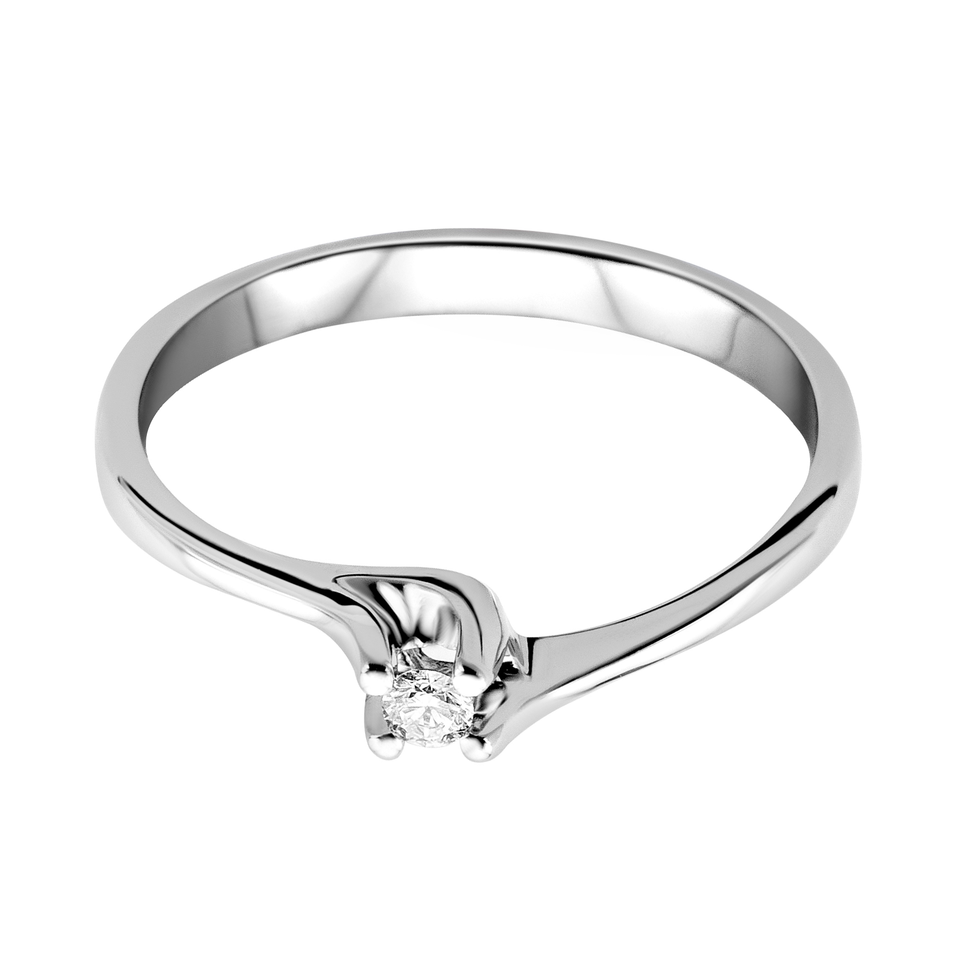 Miore Anello Oro Bianco 9KT Liscio
