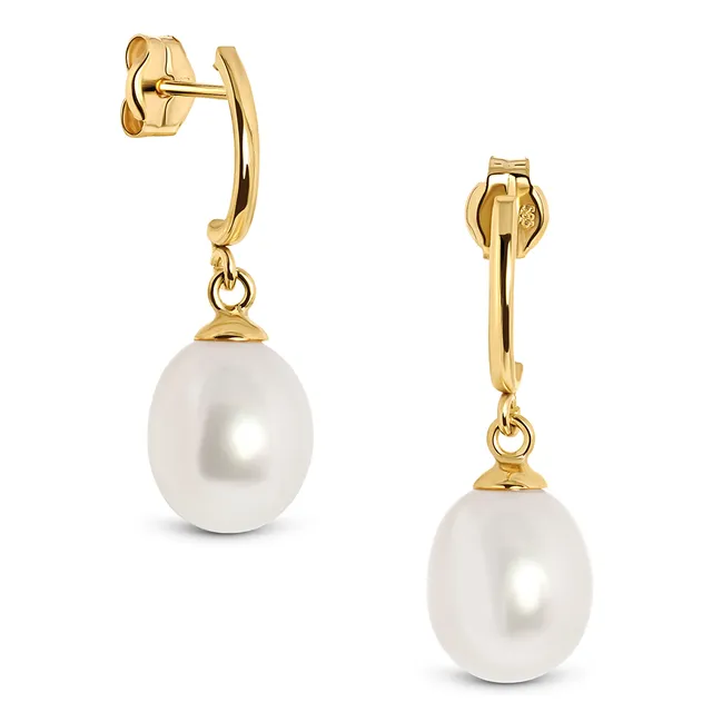Miore Earrings Orecchini Oro Giallo 14KT Perla