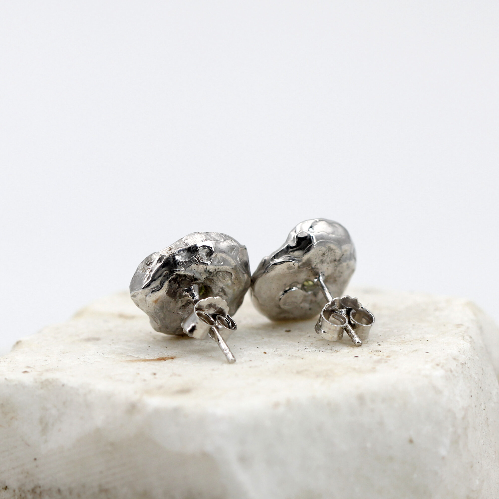 Anna Gioielli Winter Flower orecchini argento peridoto verde
