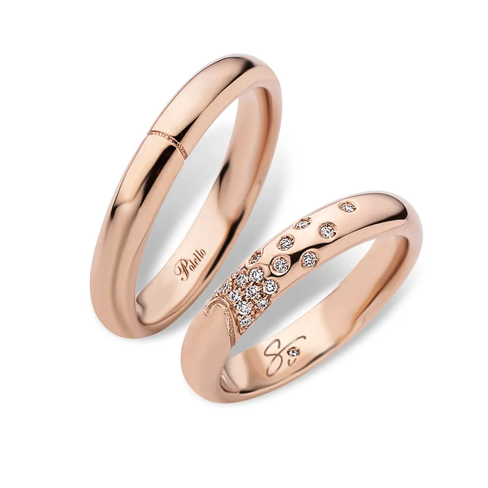 Polello Sì Lo Voglio anello fede oro rosa
