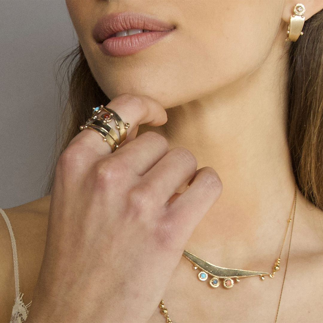 Giulia Iosco Holy Crown Cabochon anello corona