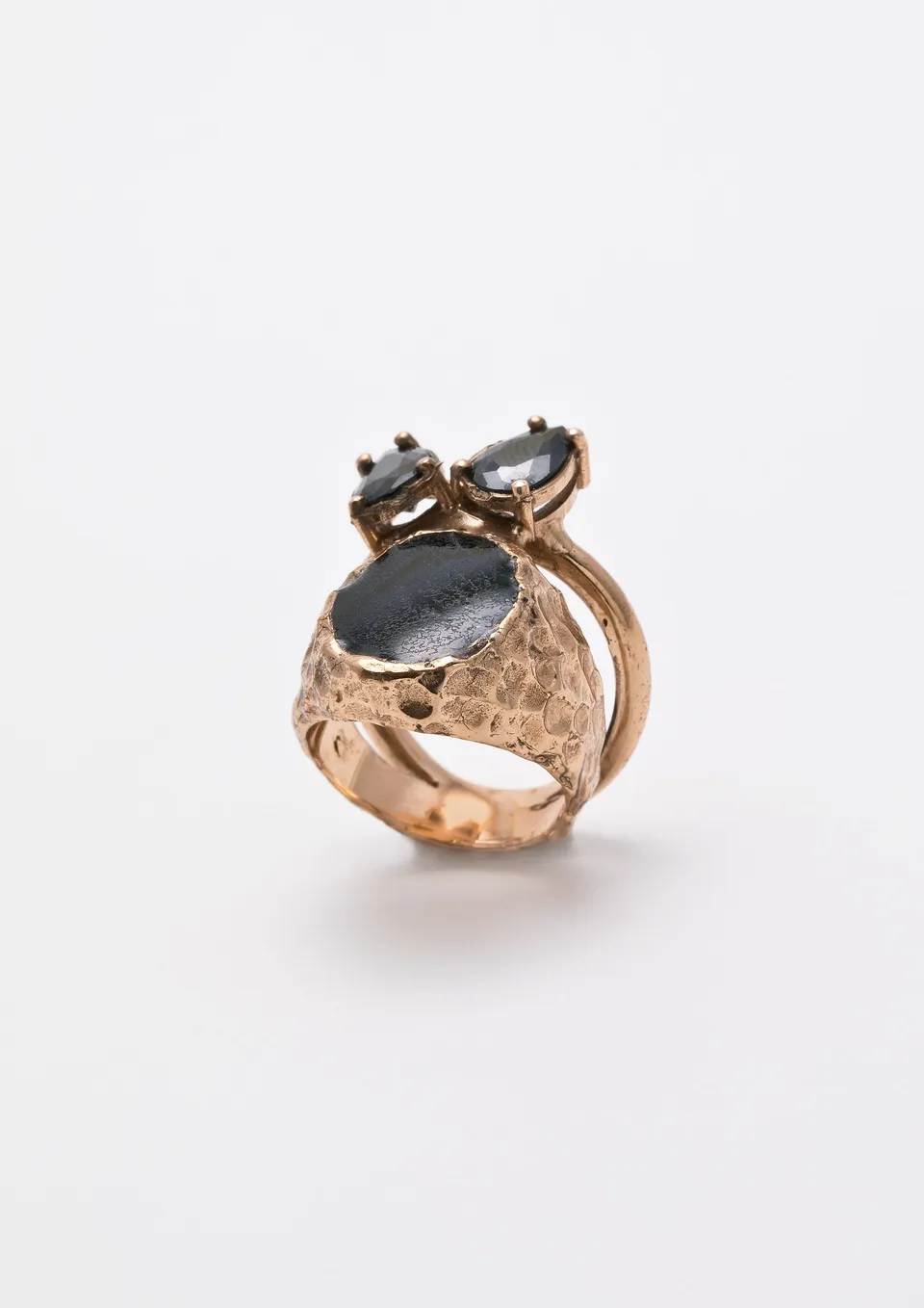 Voodoo Jewels Sigilla Black Sigillum anello bronzo dorato