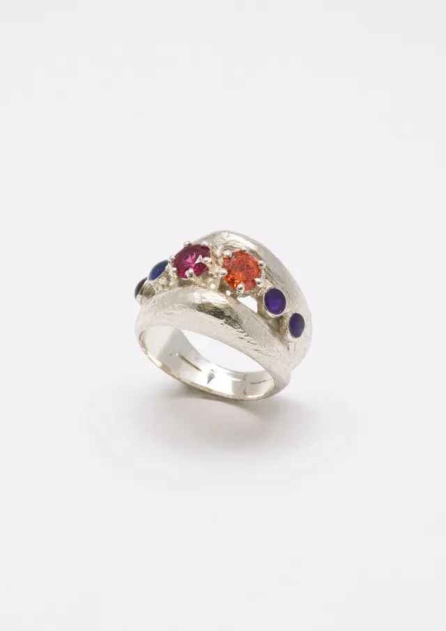 Voodoo Jewels Bold Shapes Suri anello argento misura M