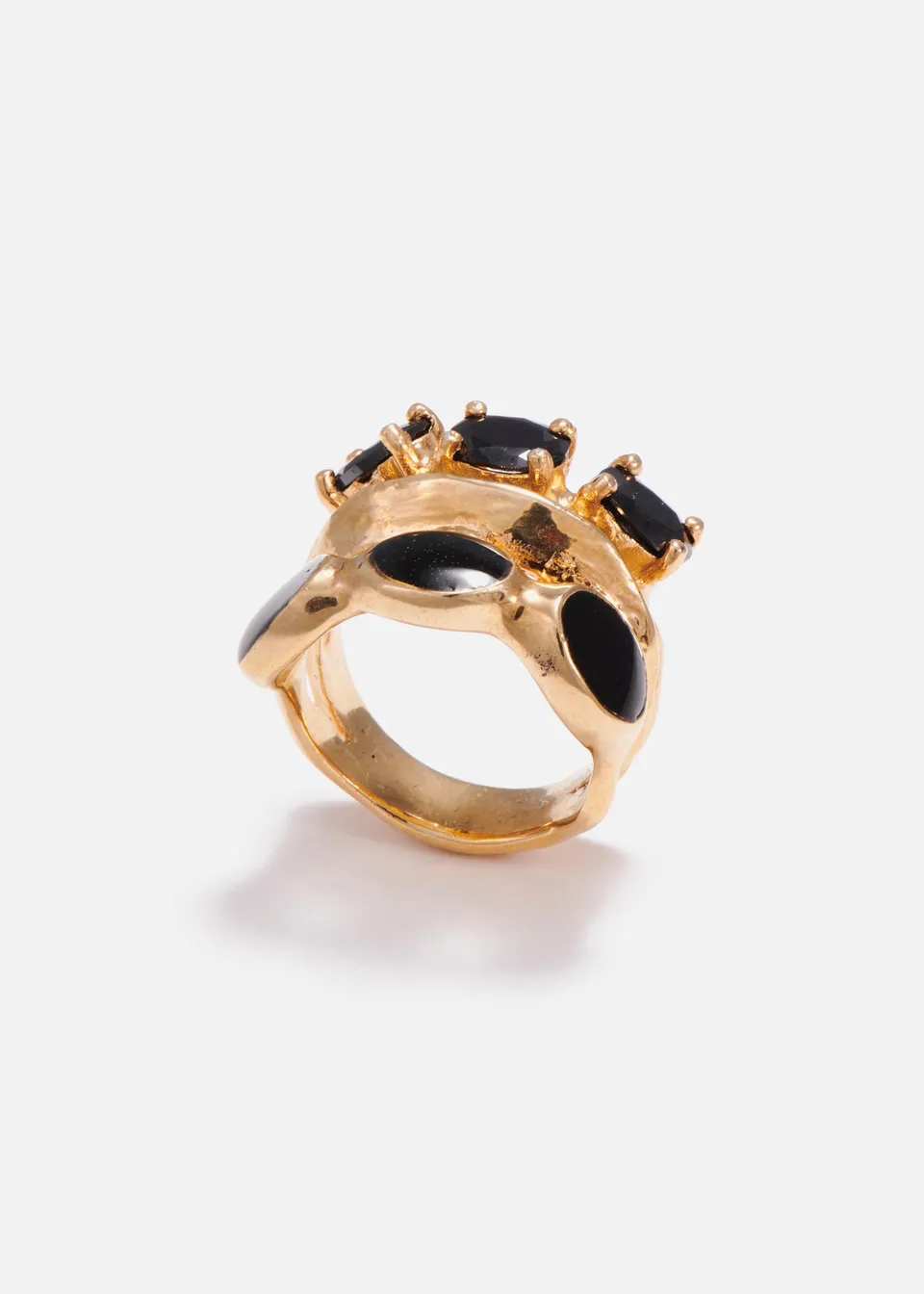 Voodoo Jewels Bold Shapes Saledo anello bronzo oro pietre