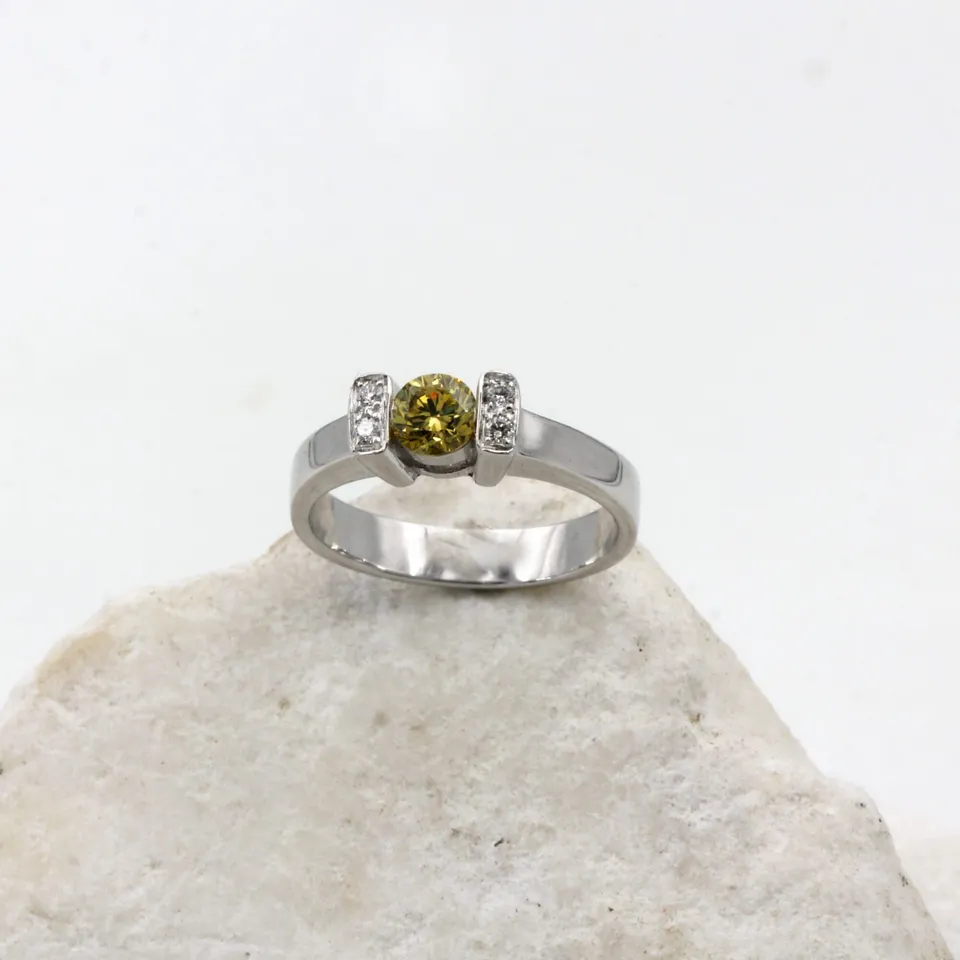Anna Gioielli Classici Anello Oro Bianco Diamante 0,55 ct
