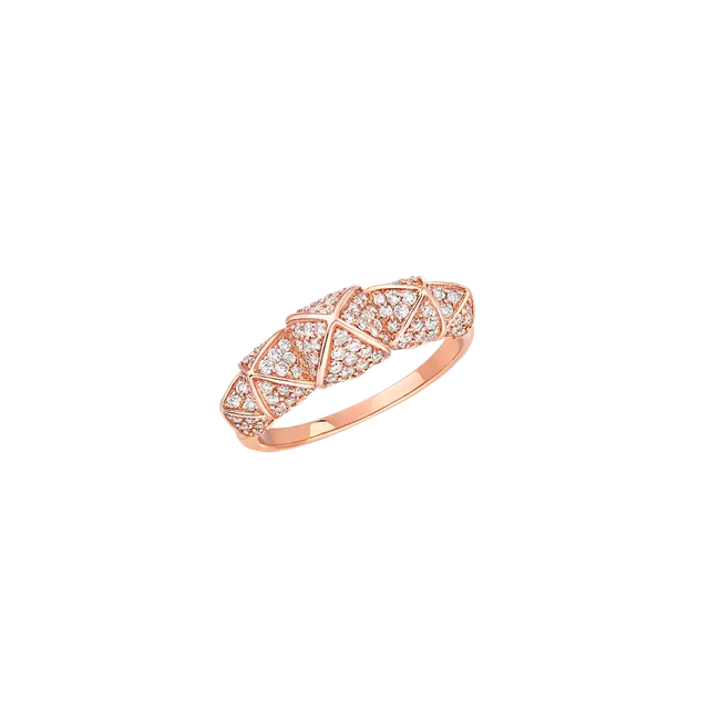 Korloff Korlove JL-JKVR02 Anello 5 Cuori Oro Rosa Diamanti