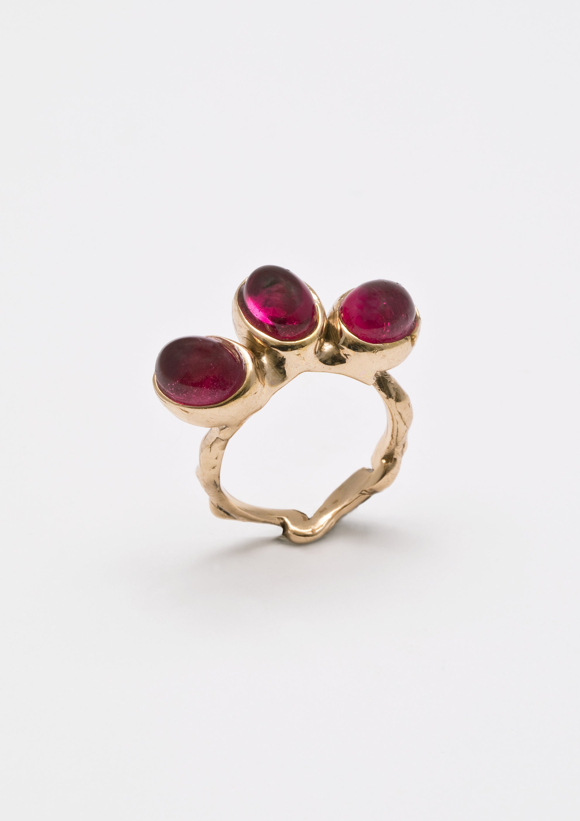 Voodoo Jewels Bold Shapes Turan anello argento oro tre cabochon