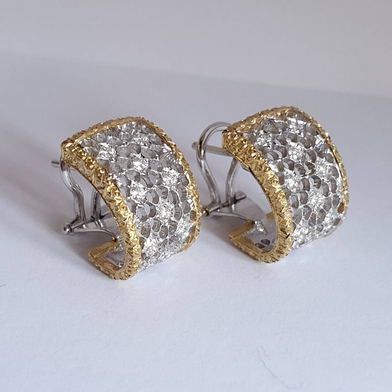 Anna Gioielli Orafo Fiorentino Orecchini Oro Diamanti 0,44ct