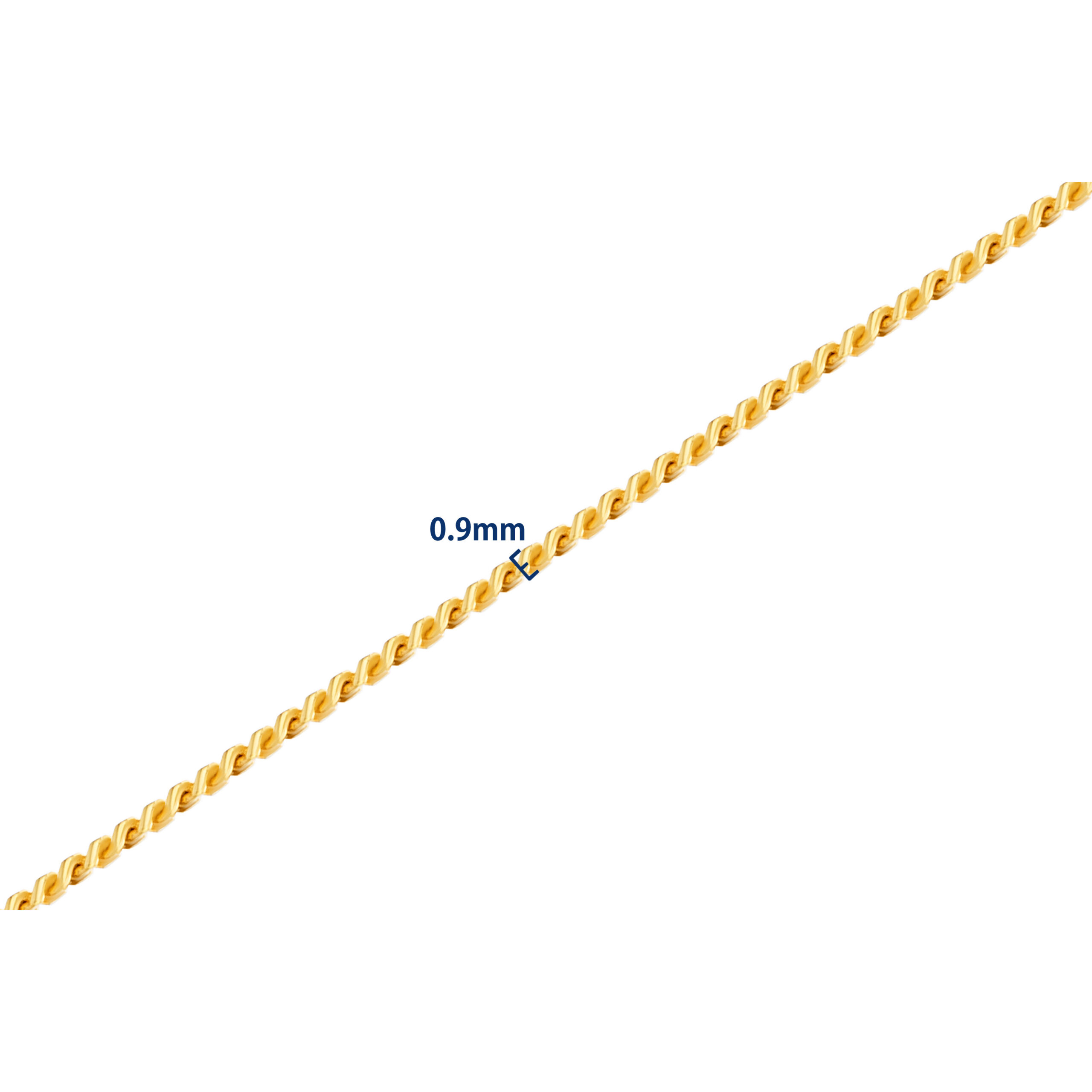 Miore Collana Oro Giallo 9KT Topazio Blu